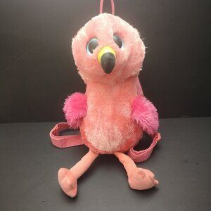 TY Gilda Orange & Pink 100% TY Silk Shell Small Backpack